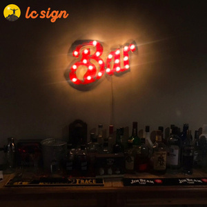 <span class=keywords><strong>2023</strong></span> letras de metal LED nuevo metal vintage marquesina signo iluminar letras marquesina 3D luces LED - Product Image 3