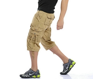 Pantalones cortos de verano para hombre, pantalones cortos informales de camuflaje para hombre, pantalones cortos multibolsillos hasta la pantorrilla para hombre (cinturón no incluido) - Product Image 5