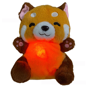 Jouet en peluche qui respire, brille et diffuse de la <span class=keywords><strong>musique</strong></span>, comprend un renard, un chat et un capybara, un compagnon magique <span class=keywords><strong>pour</strong></span> apaiser et favoriser le sommeil - Product Image 2