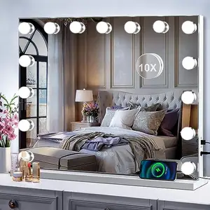 Fashion beauty large size makeup mirror 58x64 cm vanity mirror hollywood with lights