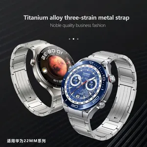 Correa de Titanio CAOWTAN de 22 mm para <span class=keywords><strong>Huawei</strong></span> <span class=keywords><strong>Watch</strong></span> 4 4PRO Ultimate <span class=keywords><strong>GT</strong></span> <span class=keywords><strong>2</strong></span> 2e, Brazalete de Metal de Lujo para <span class=keywords><strong>Hombre</strong></span> para <span class=keywords><strong>Huawei</strong></span> WatchGT3 Pro - Product Image 2