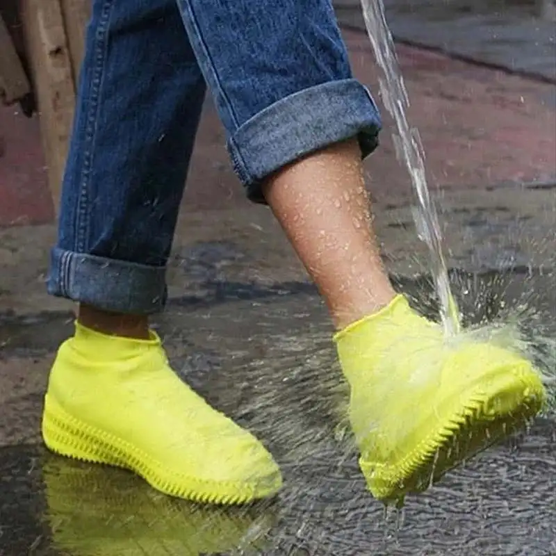 Fabrika fiyat su geçirmez ayakkabı kol kaymaz silikon galoş bot galoşları kullanımlık Unisex ayakkabı aksesuarları