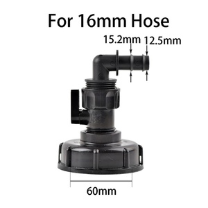 Capuchon fileté robuste 60 mm avec filetage femelle pour raccord de tuyau 1/2 ", 3/4 ", 1 " - Accessoires pour réservoir d'eau IBC - Product Image 2