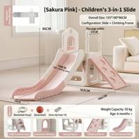 Équipement de jeu multifonctionnel pour enfants, toboggan, balançoire, maison de jeu combinée, jouet préscolaire en plastique sûr, adapté à l'intérieur, à la maison et à l'extérieur