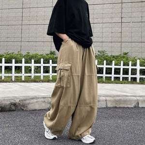 Pantalon Cargo Streetwear Homme Japonais Style Harajuku Droit Ample Tendance Rétro Hong Kong Léger Décontracté Printemps 2026 Jambe Large - Product Image 3