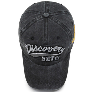 Casquette de baseball en jean tendance style coréen vintage pour hommes et femmes, <span class=keywords><strong>d</strong></span>écontractée printemps, avec dentelle, effet <span class=keywords><strong>d</strong></span>élavé, visière bec de canard, lettres brodées, modèle courant - Product Image 4