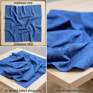 Tela de Algodón Khadi 100% Orgánica Tejida a Mano de Primera Calidad, para Vestidos de Niñas y Niños, Color Azul Sólido, Transpirable, 150GSM, Peso Medio, Secado Rápido - Product Image 2