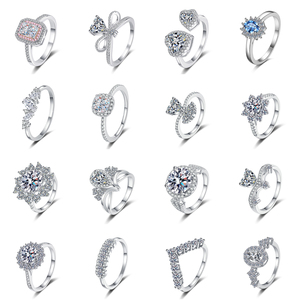 925 на заказ серебряное кольцо из муассанита, 1 карат, обручальное кольцо на годовщину, романтический подарок на день Святого Валентина, женские кольца - Product Image 6