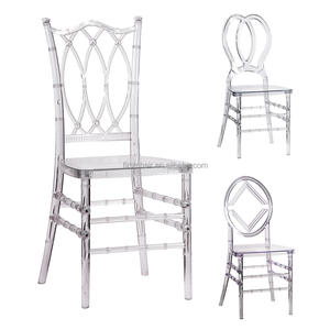 Chaise moderne élégante en <span class=keywords><strong>plexiglas</strong></span> <span class=keywords><strong>chaises</strong></span> Chiavari en acrylique transparent résine cristal clair pour mariage événement mobilier d'hôtel - Product Image 4