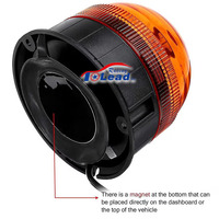 Flache Bernsteinfarbene LED-Sicherheits-Rotationswarnleuchte Magnetische Stroboskop-Warnleuchte