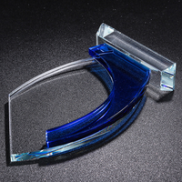 Trophée en cristal gravable, plaque en verre personnalisable par sublimation, K9, nouveau modèle vierge pour championnat sportif de football, vente chaude