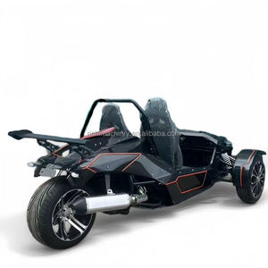 Tricycle inversé à essence 2 places ouvert style carrosserie avec moto à 3 roues à vitesse rapide pour les jeunes qui se rassemblent et jouent - Product Image 6