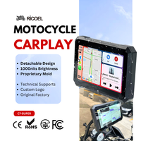 Écran tactile GPS de 7 pouces avec système d'exploitation Linux, indice d'étanchéité IP66, luminosité de 1000 nits, télécommande, Android Auto, CarPlay, garantie d'un an