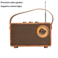 Haut-parleur portable rétro le plus vendu, nouveau, en bois, mini, sans fil, avec radio FM intégrée, prend en charge la lecture de cartes TF