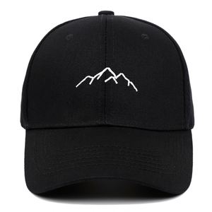 Gorras de Béisbol de Lona con Bordado de Cadena de Montañas, Estilo Deportivo Urbano, Ajustables con Cierre a Presión, Unisex, Gorras de Moda para Papá - Product Image 4