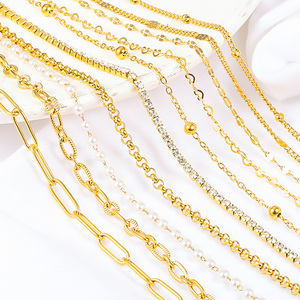 שרשרת מתכת נירוסטה אישית זהב 18k בהתאמה אישית שרשרת סיטונאית שרשרת תכשיטים דקורטיביים מרכיב עבור עיצוב תכשיטים אופנה - Product Image 3