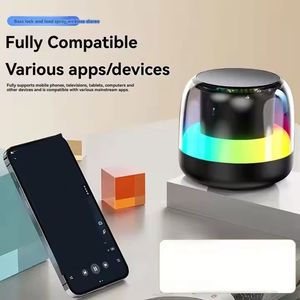 ลำโพงพกพาไร้สายขนาดเล็ก Bt5.3 ชาร์จแบบ Type-c ไฟ RGB ลำโพงเพลงสำหรับใช้งานกลางแจ้ง รองรับการ์ด TF - Product Image 4