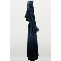 Robe Abaya Musulmane Respirante pour Femme – Tenue Quotidienne Islamique Modeste, Légère, à Manches Longues, Col en V, Maxi, Robe de Prière au Design Simple