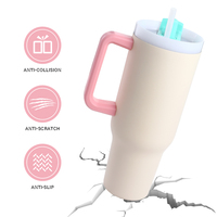 Gobelet isotherme en acier inoxydable de 40 oz avec poignée, anti-fuite, écologique, pour cadeaux d'affaires, tasse à eau de voyage, extérieur