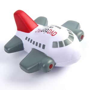 Promotional Gifts Airplane Shape PU Foam Advertising Promotional Activities Custom Logo Stress Ball Squeeze Ball Toys - Product Image 1