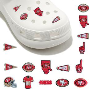 Neues Design Schuh Charms Custom Designer Charms <span class=keywords><strong>San</strong></span> <span class=keywords><strong>Francisco</strong></span> 49ers Schnallen für Schuhe Sport Logo Charms für Fans - Product Image 3