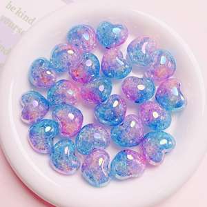 Perles à trou droit bicolores Changement progressif Explosion Love DIY Chaîne de téléphone portable Accessoires de bijoux Perles en vrac acryliques - Product Image 3