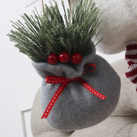 Décoration de Noël Lumineuse en Peluche Gnome Suédois Rétractable 75CM, Elfe Nordique Debout en Plastique et Tissu Certifié BSCI pour la Décoration
