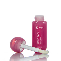 Botol Lip Gloss Silinder Lucu 5ml Warna Jelly Baru dari Pabrik, Tabung Lip Oil Kosong dengan Tongkat Aplikator Besar Grosir