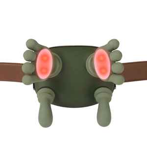 Masseur de cou chauffant électrique, massage du dos Shiatsu portable, roulement des tissus profonds 4D, poignée simulée de la paume humaine - Product Image 1