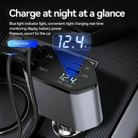 120W câble rétractable chargeurs de téléphone portable câble intégré adaptateur de chargeur de voiture avec câble de chargeur de téléphone pour produits électroniques