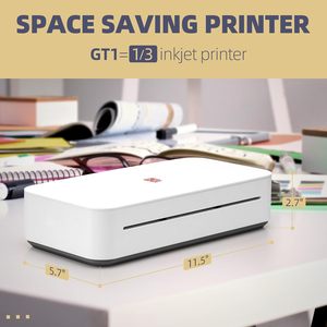 GT1 열전사 리본 프린터 잉크 없음 휴대용 미니 무선 300dpi <span class=keywords><strong>A4</strong></span> 11''x8.5'' US 레터 지원 재고 있음 - Product Image 2