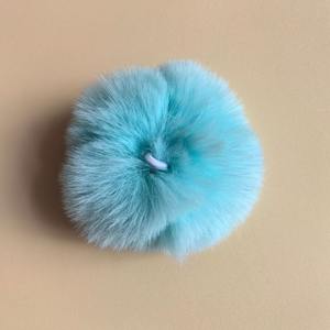 2025 vente en gros en gros multicolore boule <span class=keywords><strong>de</strong></span> fourrure mignon en peluche bouffée porte-clés 8cm rond Pom Pom porte-clés - Product Image 1