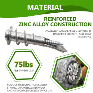 Baiguluo Drywall Anchors Kit 100pcs Self Drilling Plastic Expansion Bolts For Construction Industry - Product Image 5