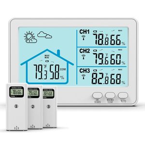 Estación Meteorológica Electrónica Digital de Última Generación con Pantalla a Color Grande para Interiores y Exteriores con Sensor - Product Image 1