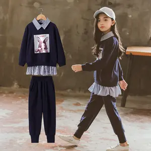 Body à manches longues fille costume d'été enfant pelouse coton costumes ensemble filles Boutique Chique de Chine fabricant