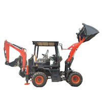 Traktor backhoe dengan pemuat dan backhoe mini backhoe loader