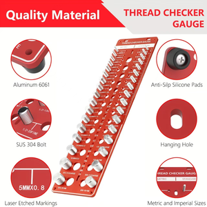 34 Gewinde prüf mutter und Schrauben gewinde prüf bolzen größe und Gewinde kennung lehre 19 Standard-und 15 metrische Schrauben-und Muttern lehre - Product Image 4