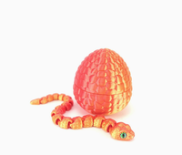 Jouet Serpent Articulé Imprimé en 3D avec Œuf de Dragon en PLA Soie, Serpent Flexible Anti-Stress, Cadeau Mystère, Boîte Mystère, Décoration