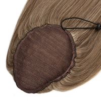 Vente en gros de cheveux humains vierges européens 100% double trame, lisses, cuticules alignées, queue de cheval à cordon, 14-26 pouces, toutes les couleurs