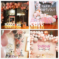 Ensemble d'arche de ballons de 12 pouces de haute qualité, couleur macaron, réutilisable, guirlande de ballons pour la Saint-Valentin, la remise des diplômes, la fête prénatale, en extérieur