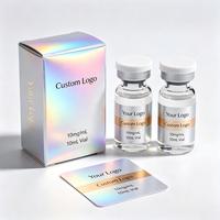 Boîte personnalisée pour flacons de peptides simples ou doubles de 3 ml avec plateau en plastique et étiquettes, boîte de stockage de peptides, emballage pharmaceutique
