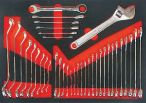 잠금 가능한 7단 서랍 빨간색 자동차 수리 도구 캐비닛, 차고 보관용 수공구 세트 6개 포함 - Product Image 4