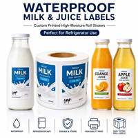 Etiquetas Impermeables para Leche y Jugos YSB |   Etiquetas Adhesivas Impresas Personalizadas Resistentes a la Humedad |   Perfecto para Uso en Refrigeradores