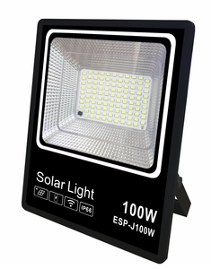 Lampe solaire d'extérieur avec éclairage automatique, étanche, à intensité variable, projecteur solaire LED - Product Image 1