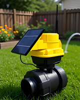 Vanne à bille motorisée intelligente en PVC à énergie solaire pour l'irrigation, vanne d'arrêt télécommandée pour le contrôle du débit d'eau
