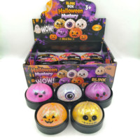 Nouvelle Boîte Squishy TPR Anti-Stress Scintillante Style Halloween – Jouet Fidget Populaire pour Enfants, Cadeau Surprise pour Fête d'Halloween
