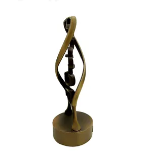 Antico lettera di Figura Rotonda premio Trofei con piastra di metallo di Rotolamento woon base in legno segni in metallo
