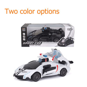 Enfants petits jouets de police électriques sans fil avec lumière en forme de missile transformer <span class=keywords><strong>voiture</strong></span> télécommandée voitures rc - Product Image 3