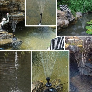 Solar Fountain With Water Pump 5W DC Solar Powered Garden Pond Outdoor Decor Contemporary Design JT-280-5WBL - Product Image 5