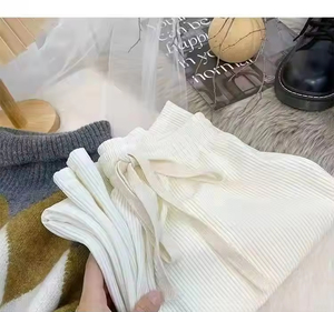 Pantalons décontractés amples à taille haute rayés pour femmes, vente en gros à bas prix, 2026, cordon de serrage, extensible, pantalon long uni pour femmes - Product Image 5